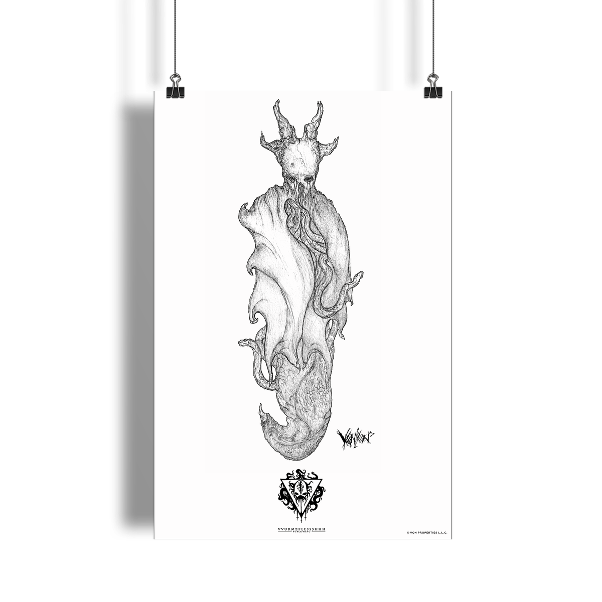 DEVIL VVURMZ: THE HIVE II (ILLUSTARTED MINI PRINT) (VVURMZFLESSSHHH OPEN EDITION)