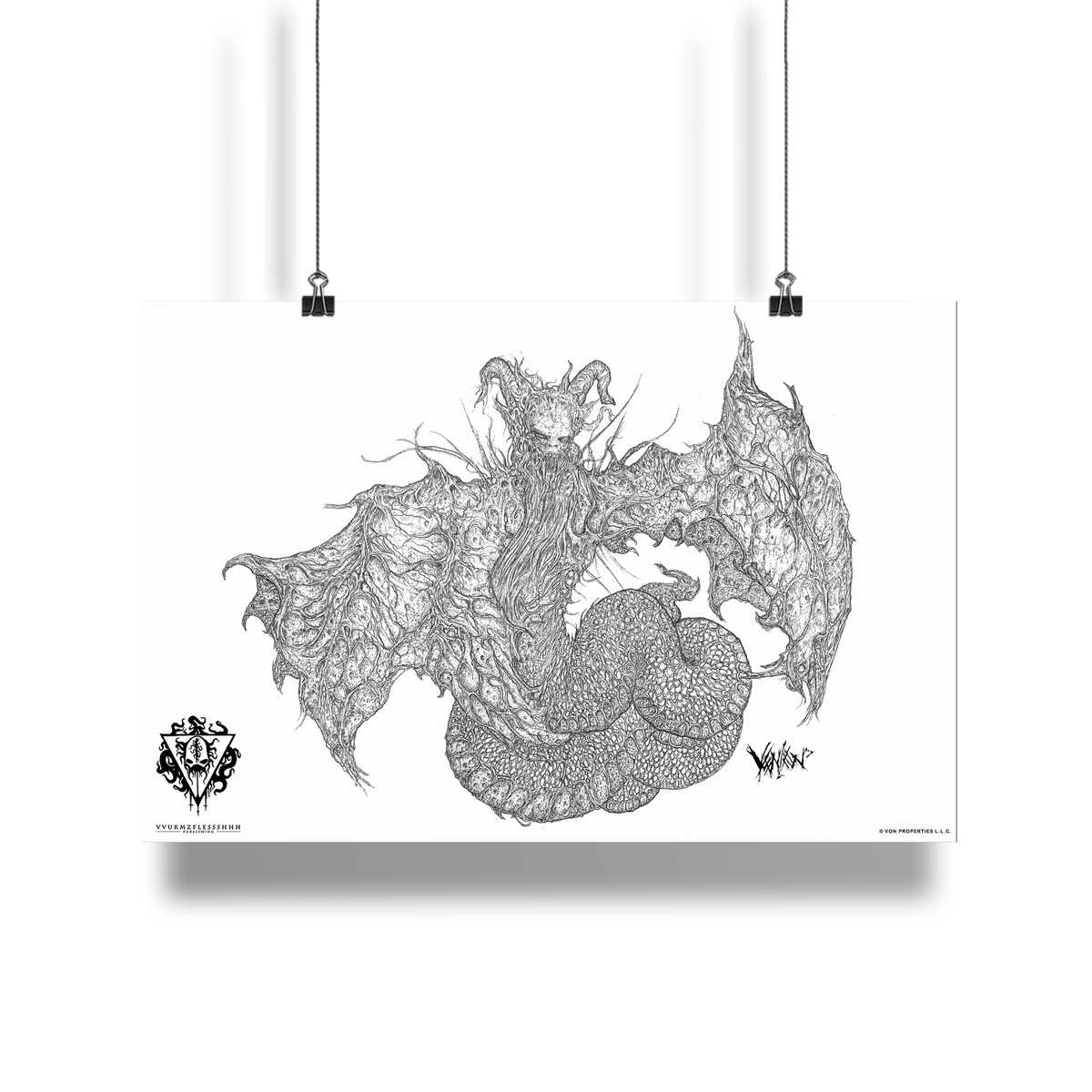 DEVIL VVURMZ: THE HIVE V (ILLUSTRATED MINI PRINT) (VVURMZFLESSSHHH OPEN EDITION)