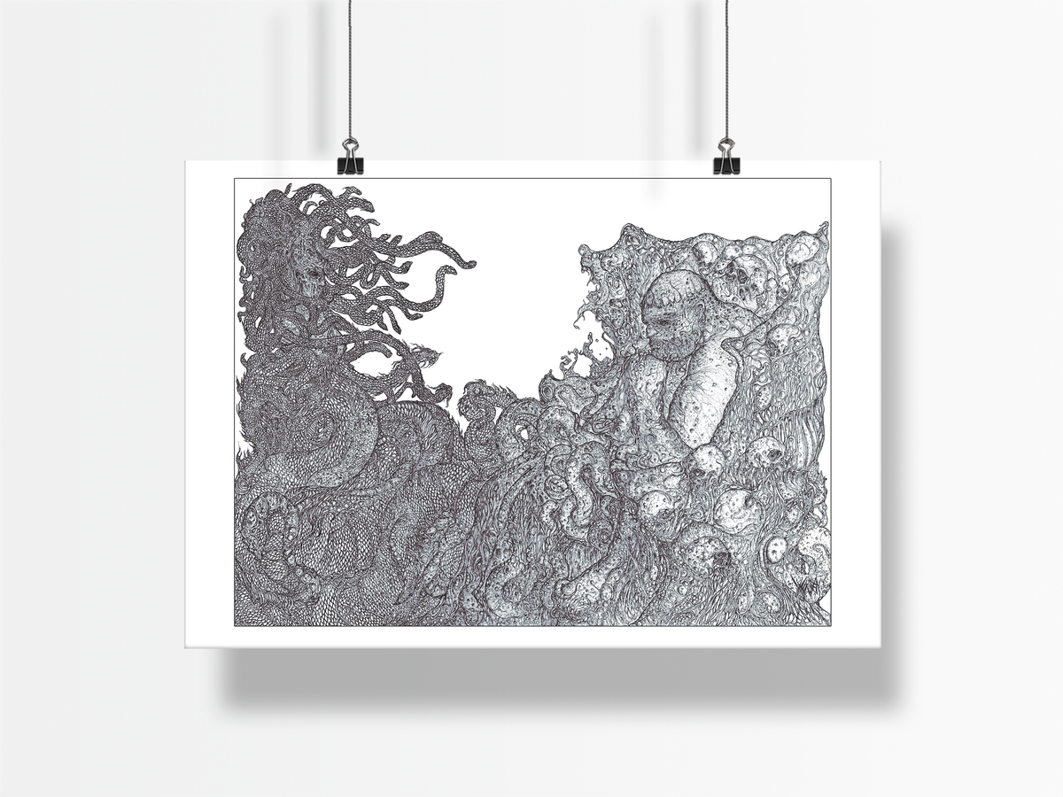 DARK GODS: DESTROY THEM ALL (ORIGINAL ART GICLÈE+COMIC)
