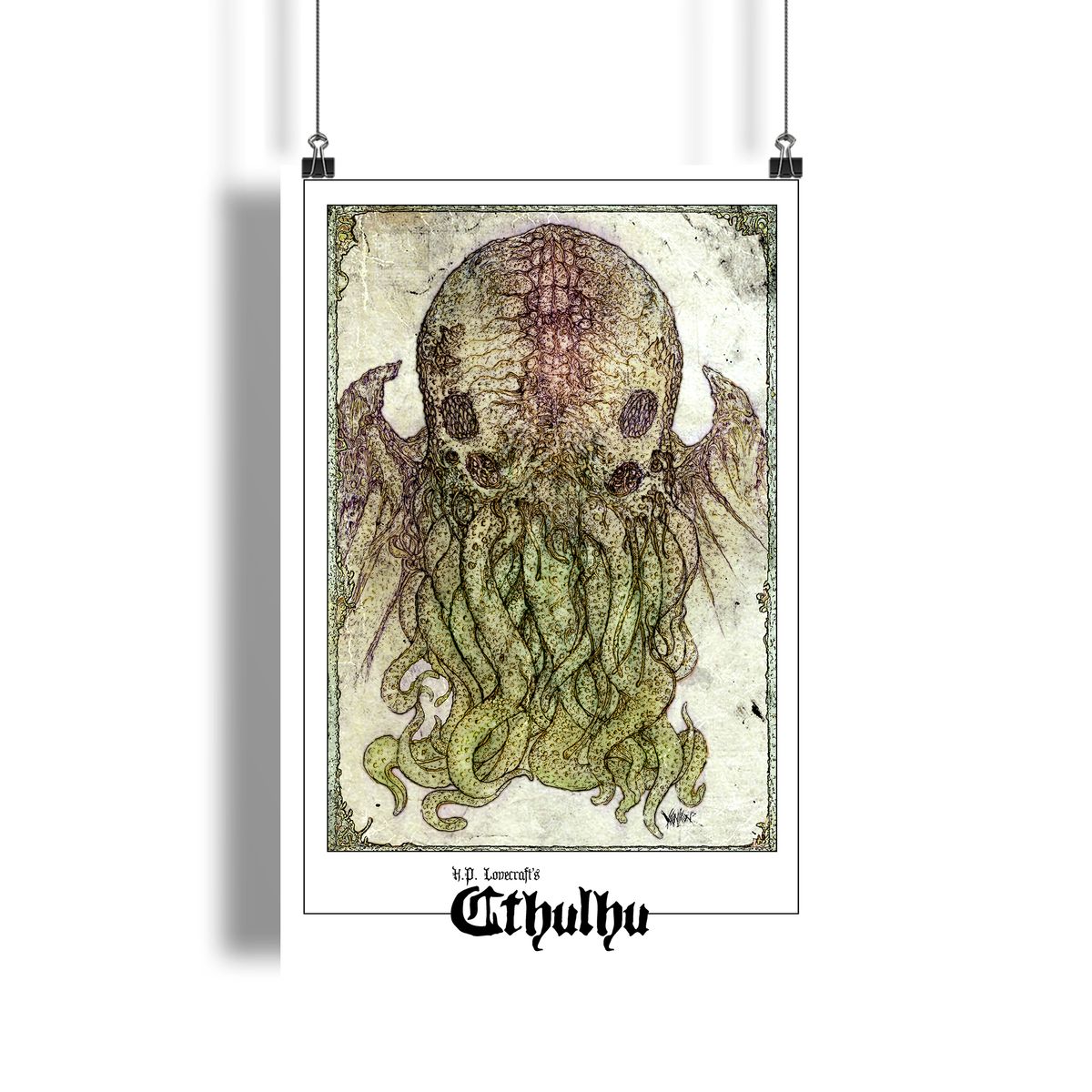 THE OCCULT EXAMINER: HP LOVECRAFT'S CTHULHU (ILLUSTRATED GICLÈE PRINT)