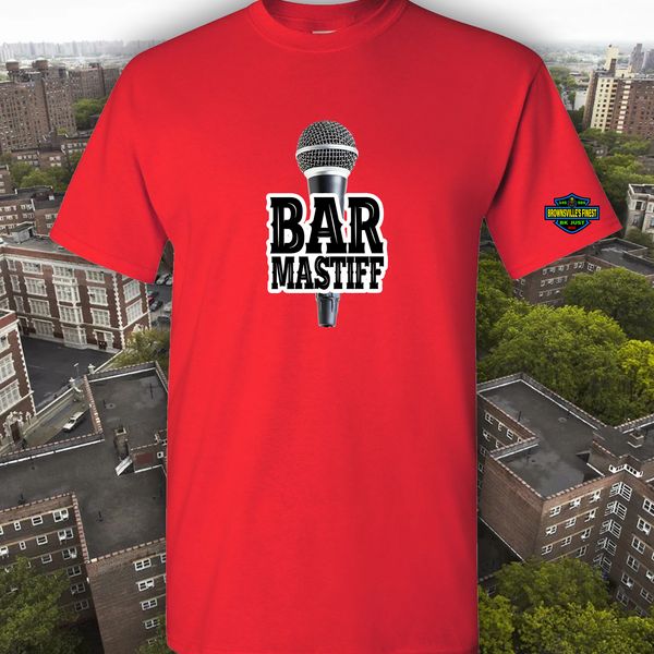 BK Just Signature Bar Mastiff t-shirt w BK Just Logo Shield on sleeve
