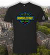BK Just Signature Logo Shield t-shirt w Bar Mastiff Logo on sleeve