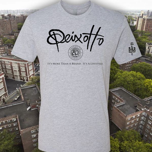 BK Just Signature Peixotto is more than a brand it's a lifestyle t-shirts w Bar Mastiff logo on sleeve