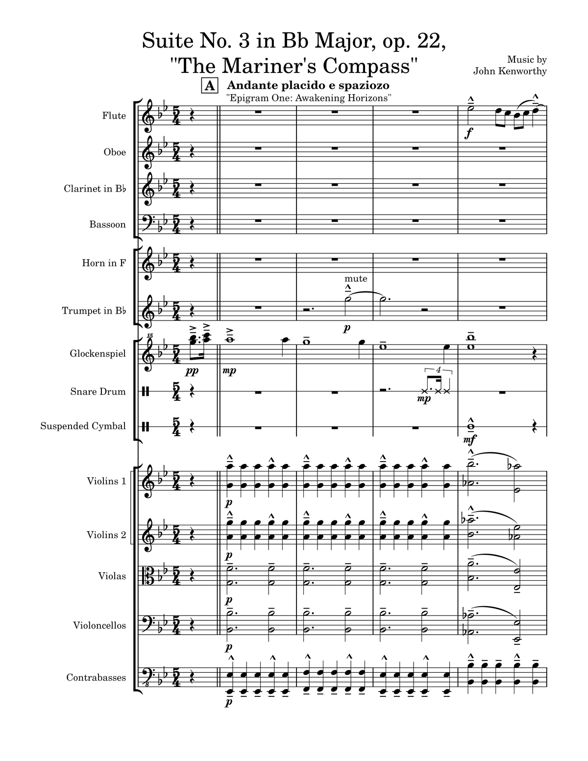 Suite No. 3 in Bb Major, op. 22, “The Mariner's Compass”