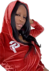 Velour G cropped hoodie