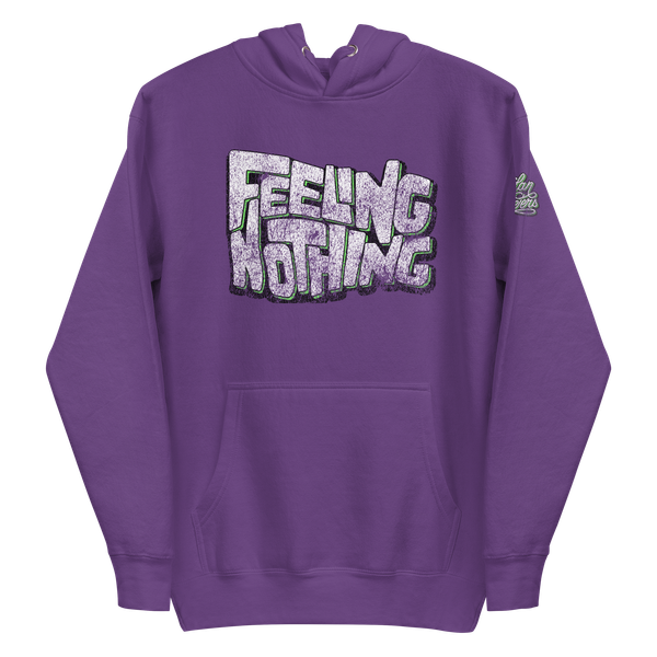 Feeling Nothing Distress Purple Hoodie