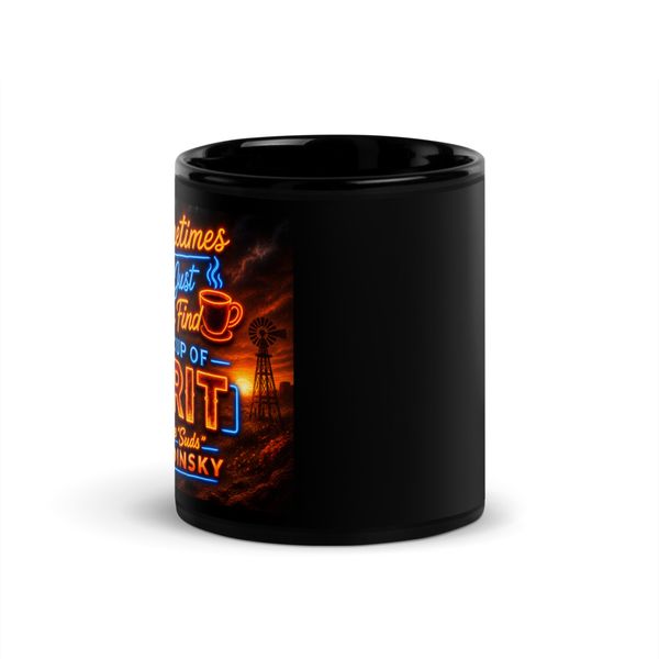 Black Glossy "GRIT" Mug