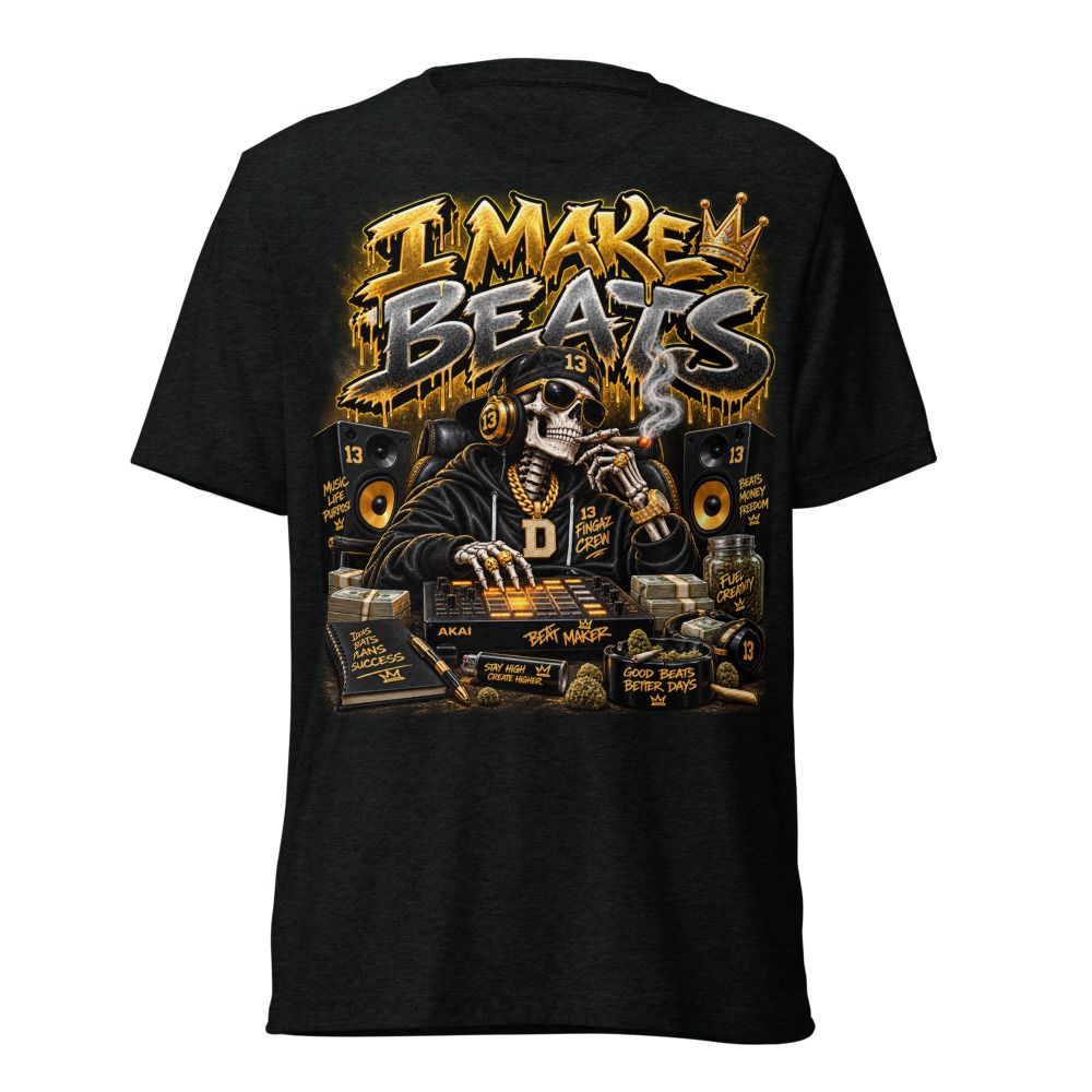 DEE-COMPOSED "I MAKE BEATS" Unisex Tri-Blend T-Shirt | Bella + Canvas 3413