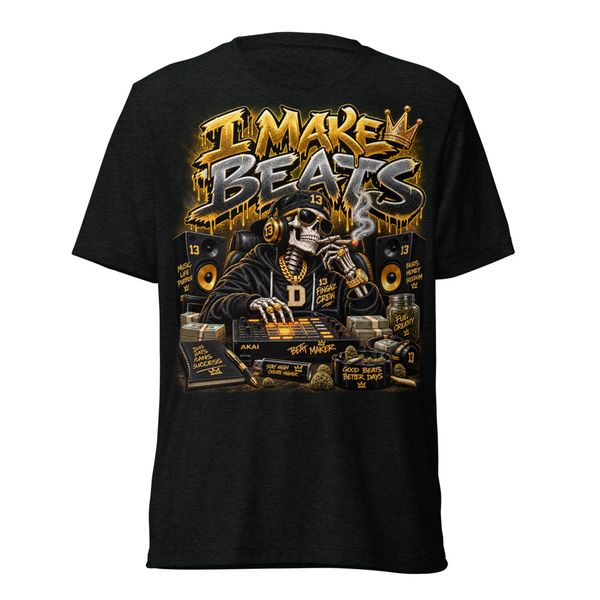 DEE-COMPOSED "I MAKE BEATS" Unisex Tri-Blend T-Shirt | Bella + Canvas 3413