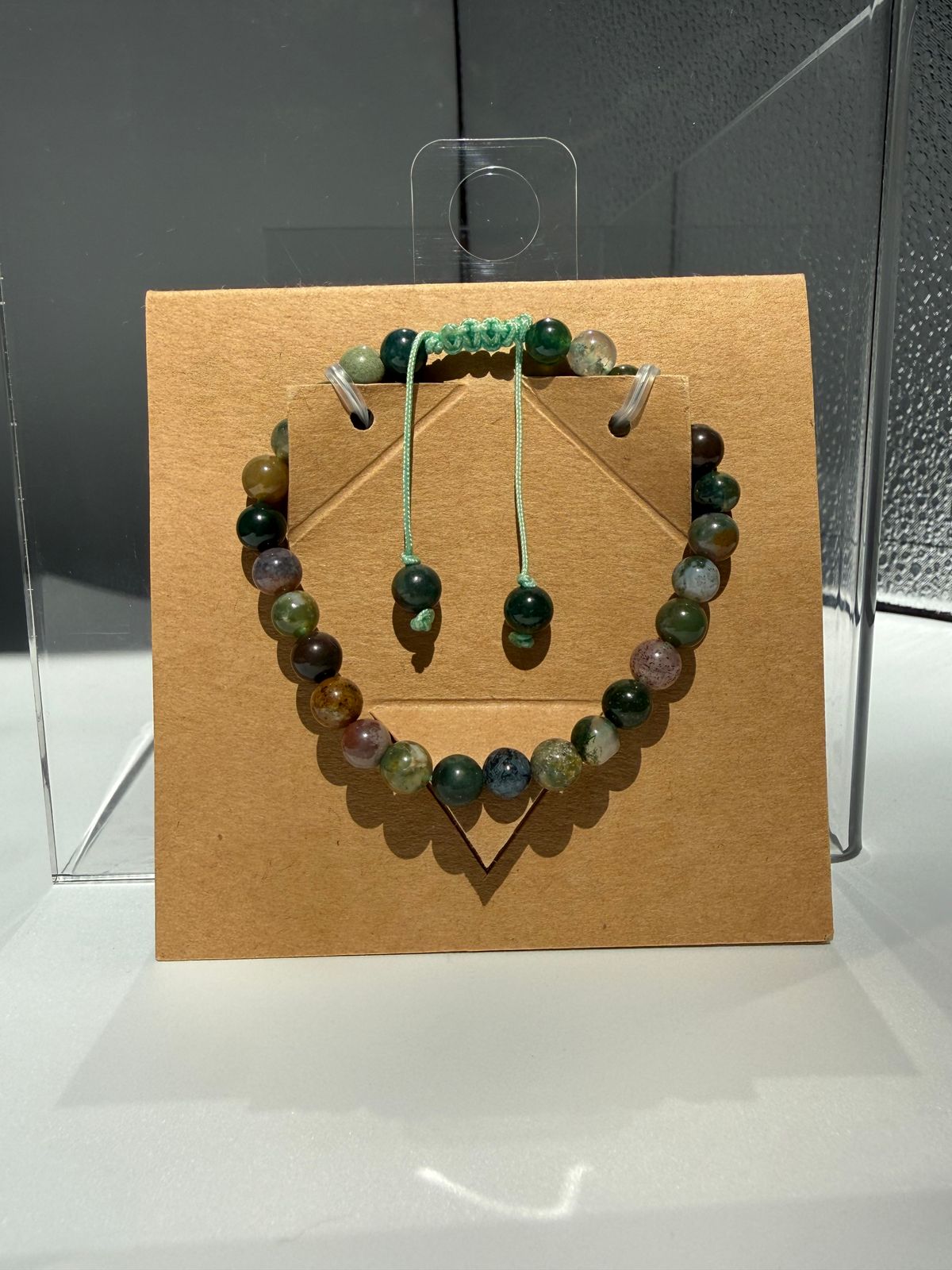 India Agate beaded bracelet