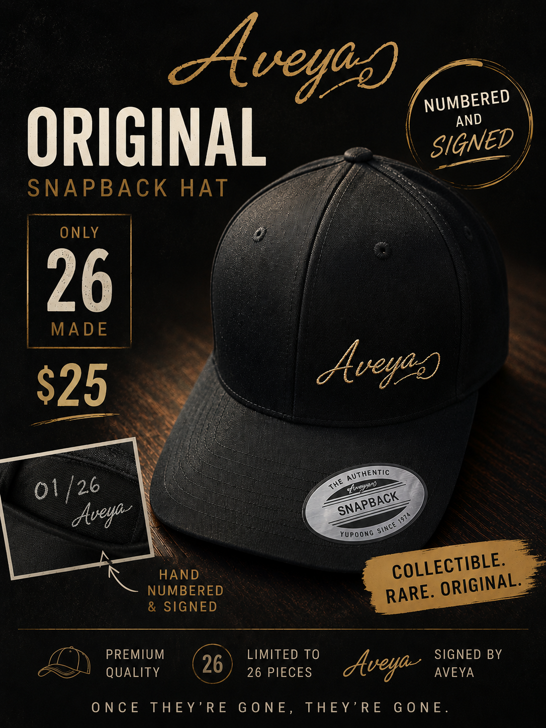 Black Aveya Trucker Hat