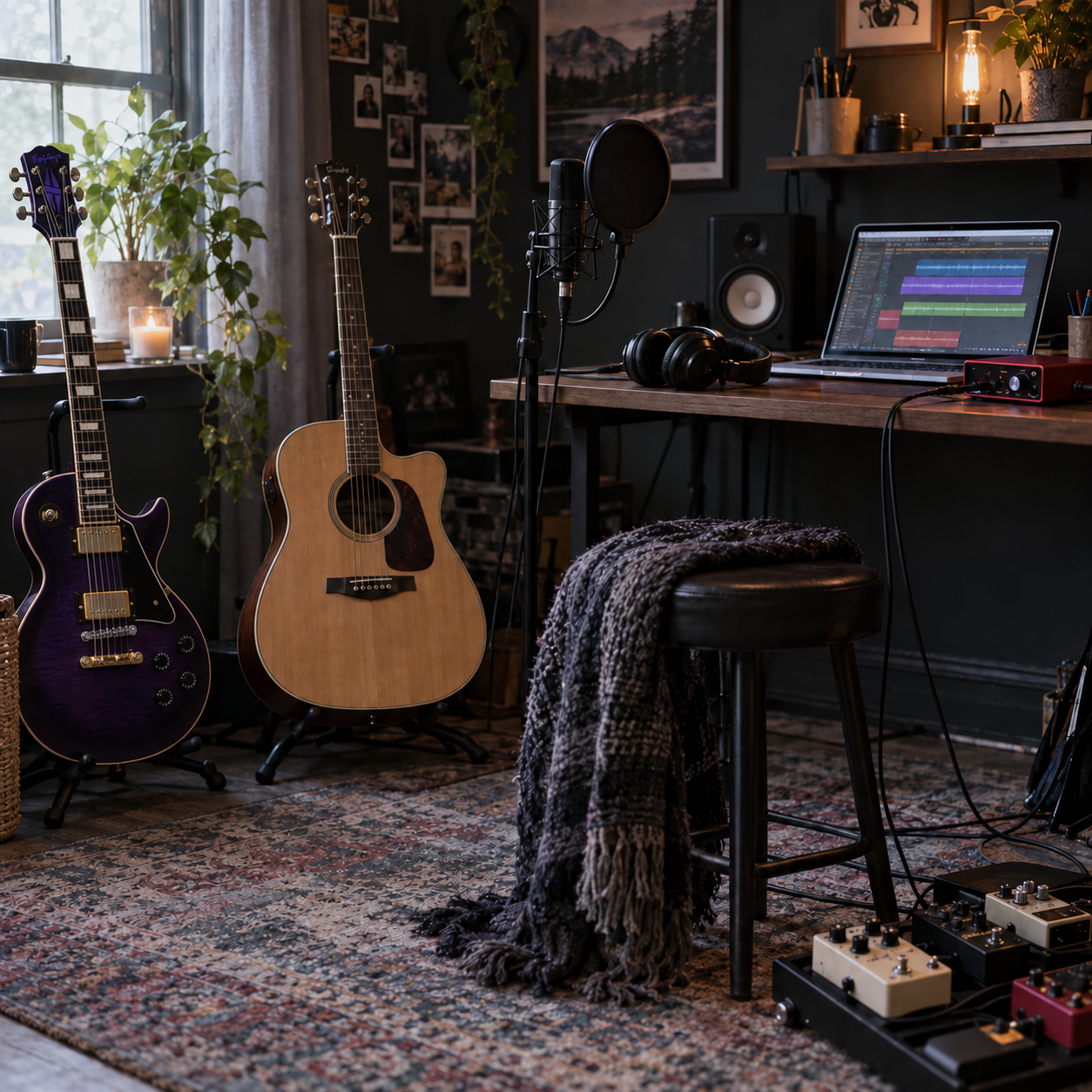 Nicole's home recording studio