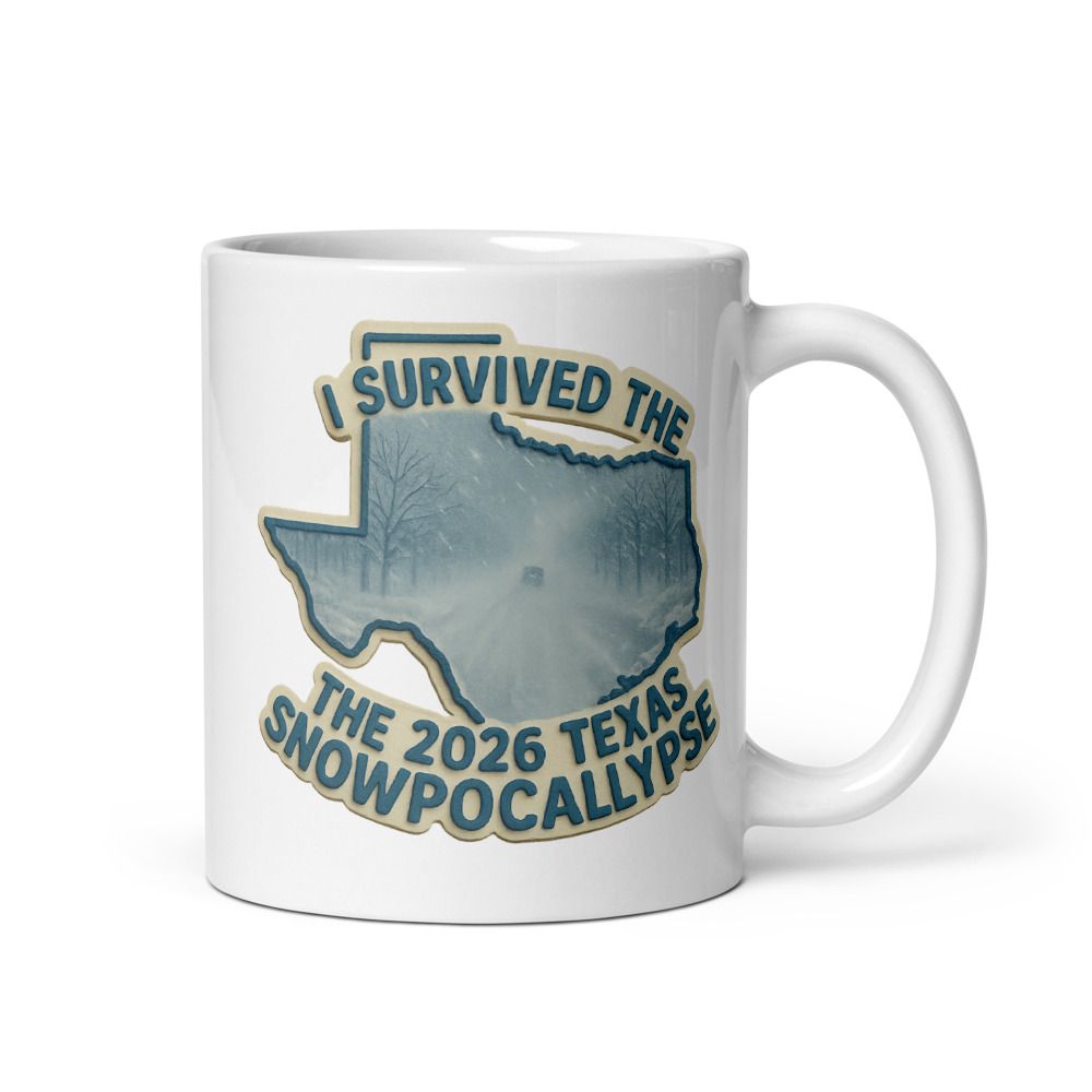 Texas Snowpocalypse White Glossy Mug