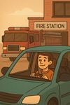 Prints on Fireman at work
