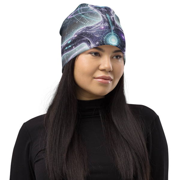 Decoding Destiny — “Cosmic Alignment” All-Over Print Beanie