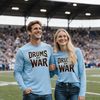 Drums of War Tee Light Blue Long Sleeve Tee