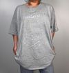 GRAY SHORT SLEEVE THRIFTED SHIRT - XL