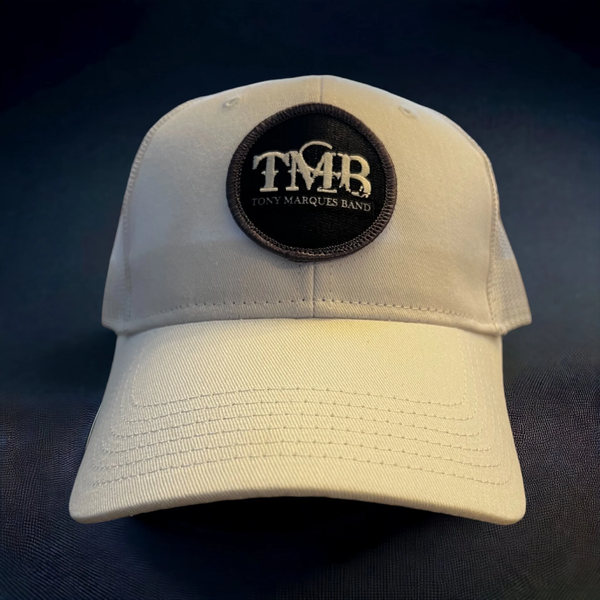 TMB White Curved Brim Cap