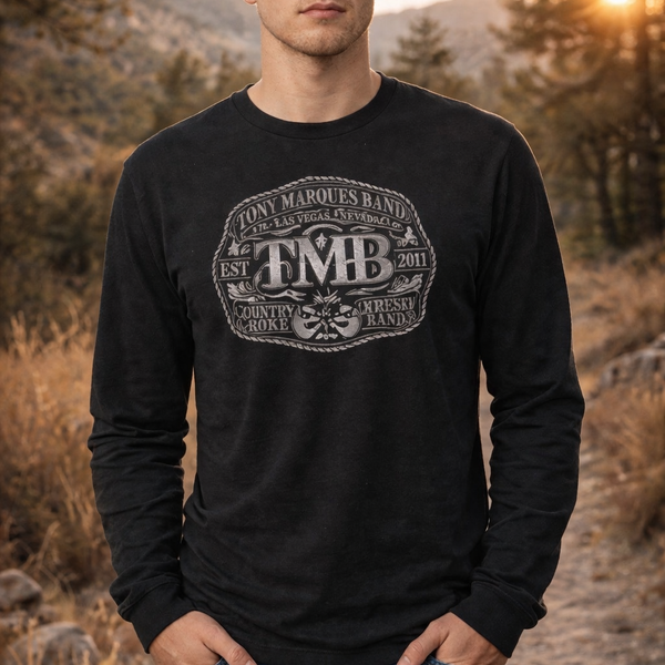 Tony Marques Band (Buckle Logo) / Unisex Long Sleeve Black T-Shirts