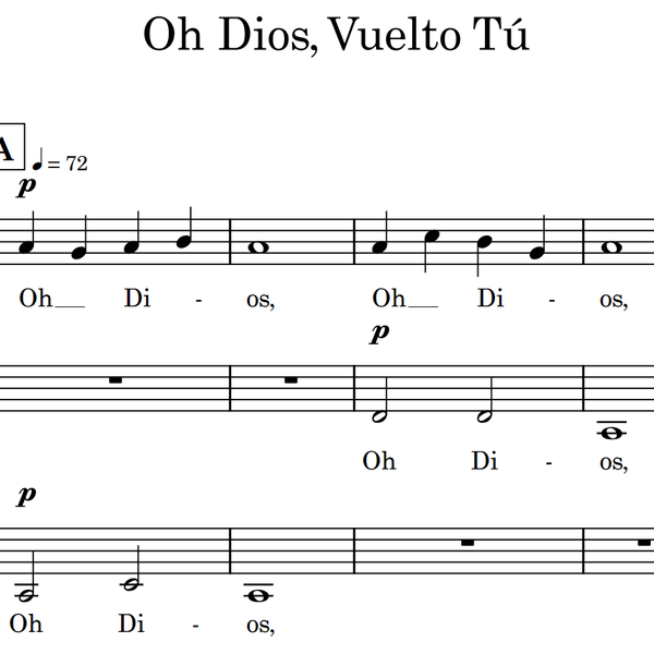 Oh Dios, Vuelto Tú (SSA women's choir)