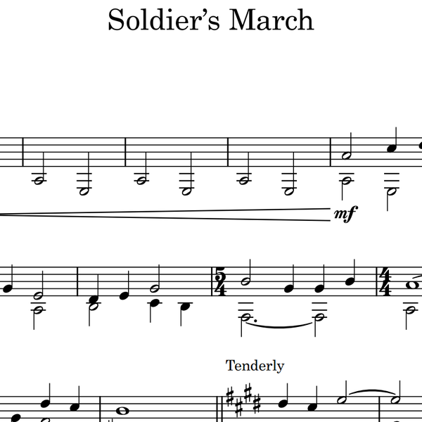 Soldier's March (solo guitar)