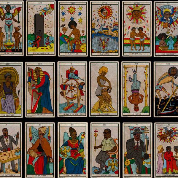 King Khan Black Power Tarot Deck Major Arcana + the Unknown NOS OOP
