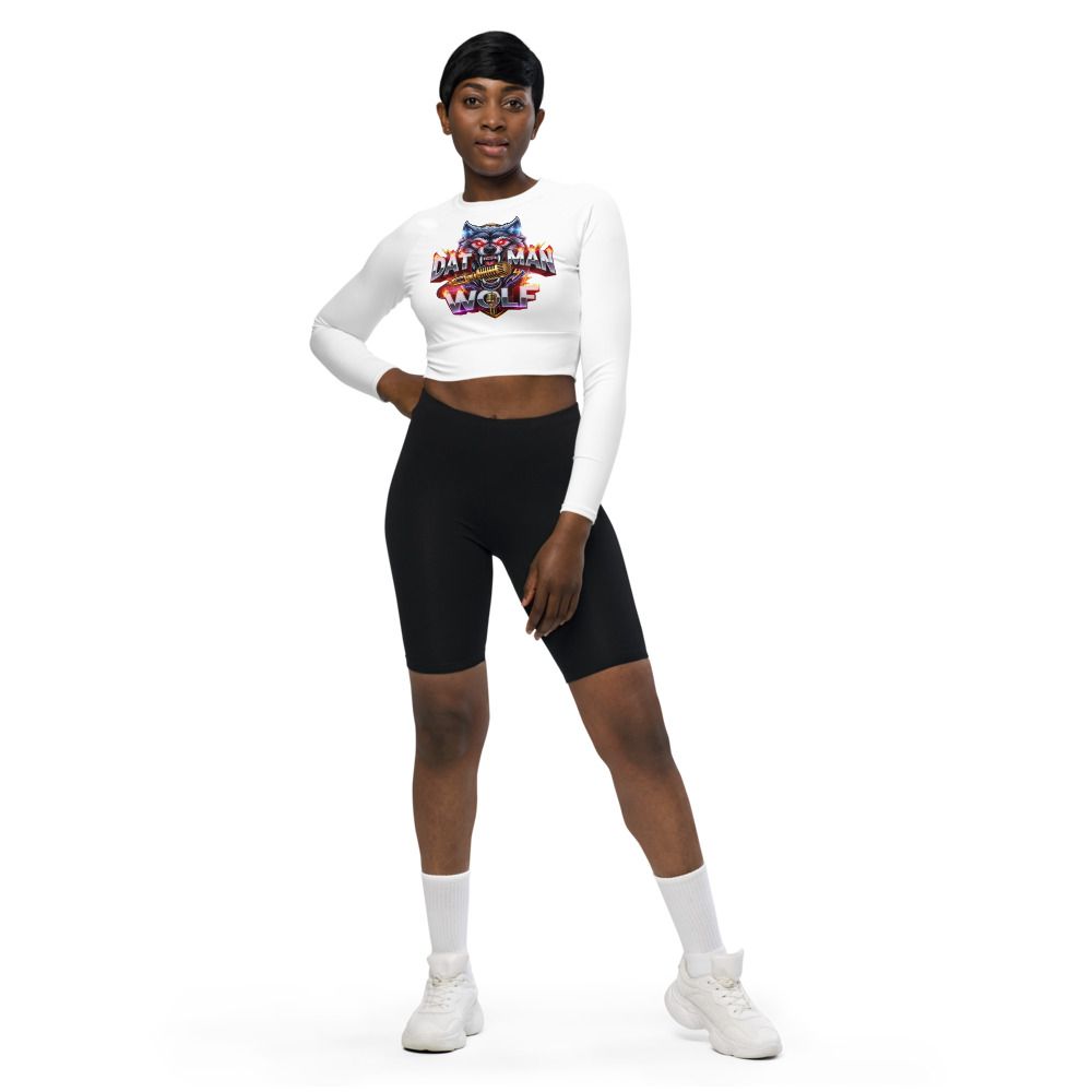 Wolf Wear Long Sleeve Crop Top