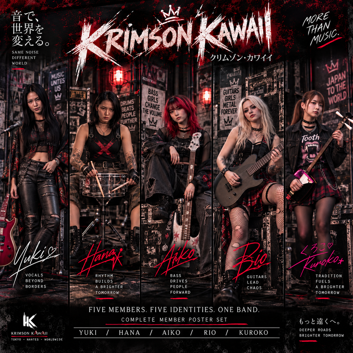 Krimson Kawaii — Complete Member Poster Set