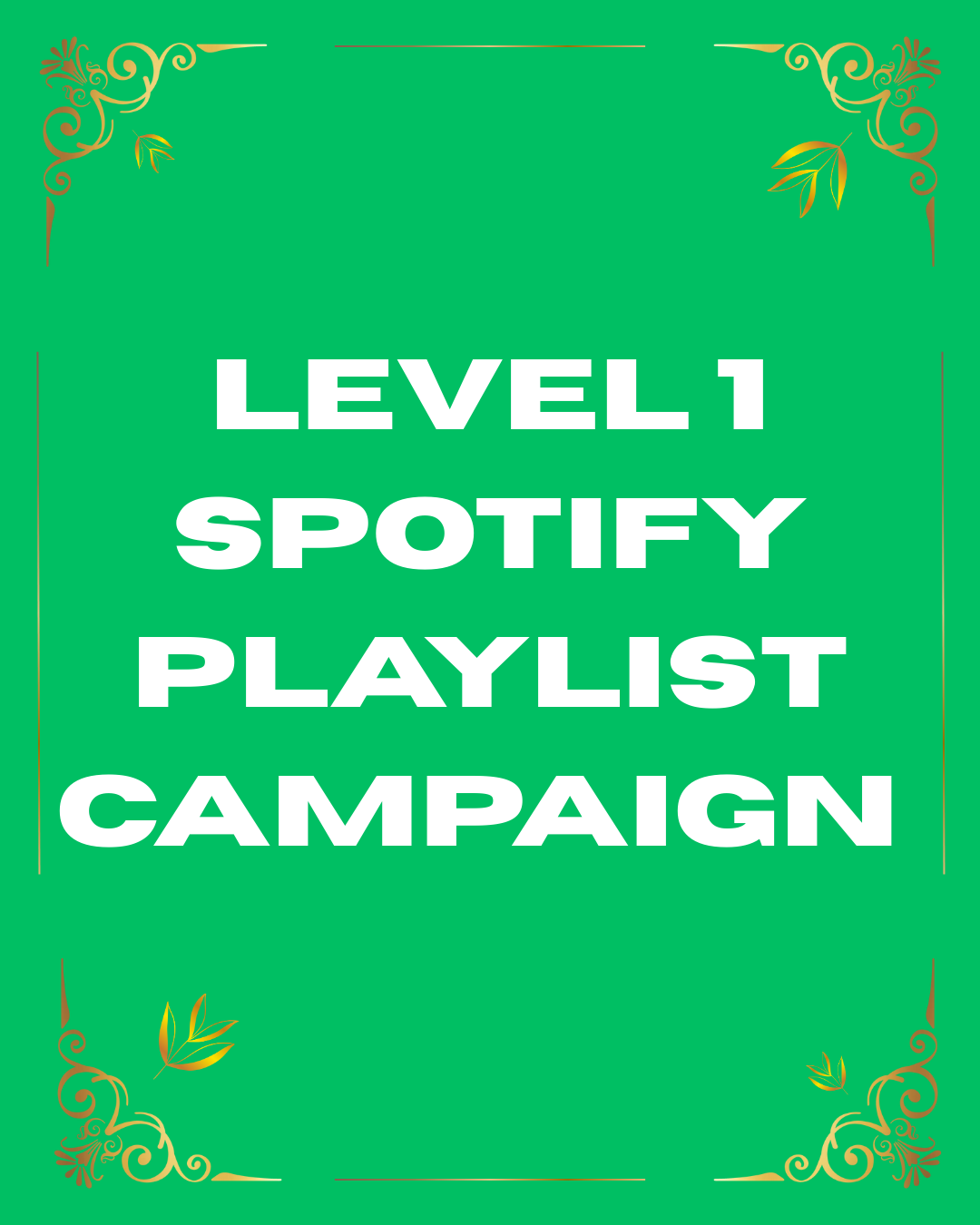 Level 1 Spotify Campaign- Average results: 2k - 6k Organic streams