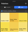 Digital Palettes for Procreate / Adobe of Montana Gold & Black colors