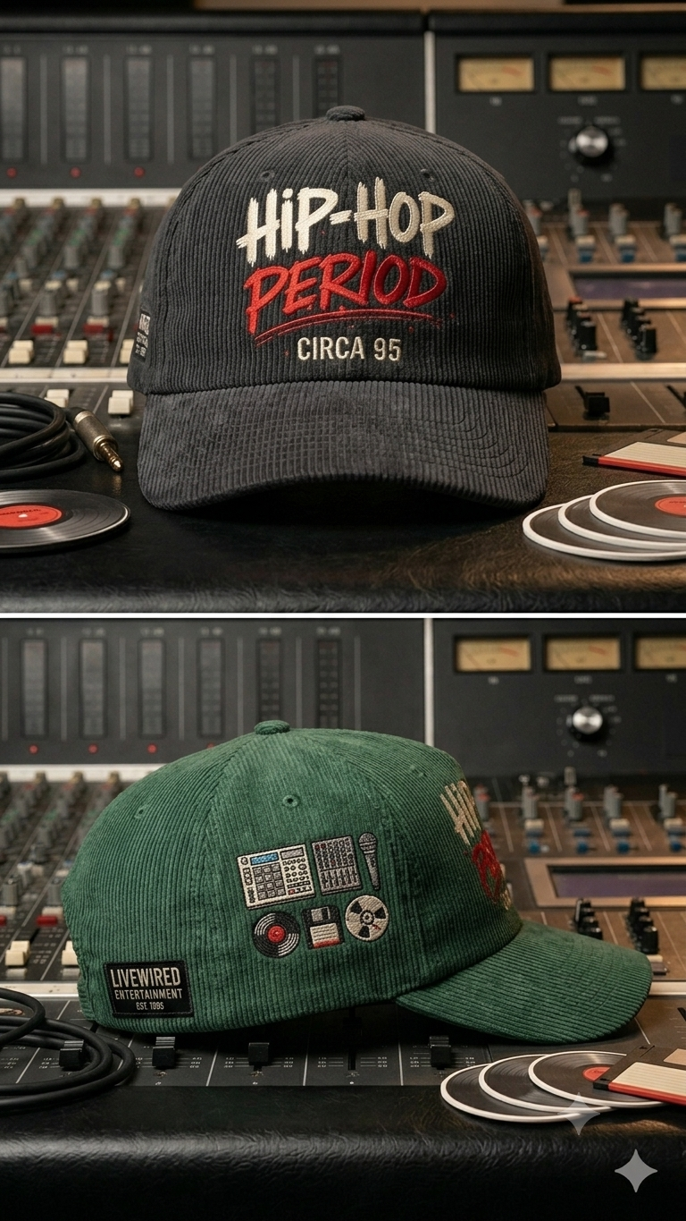 The "Studio Grind" Charcoal Corduroy Cap