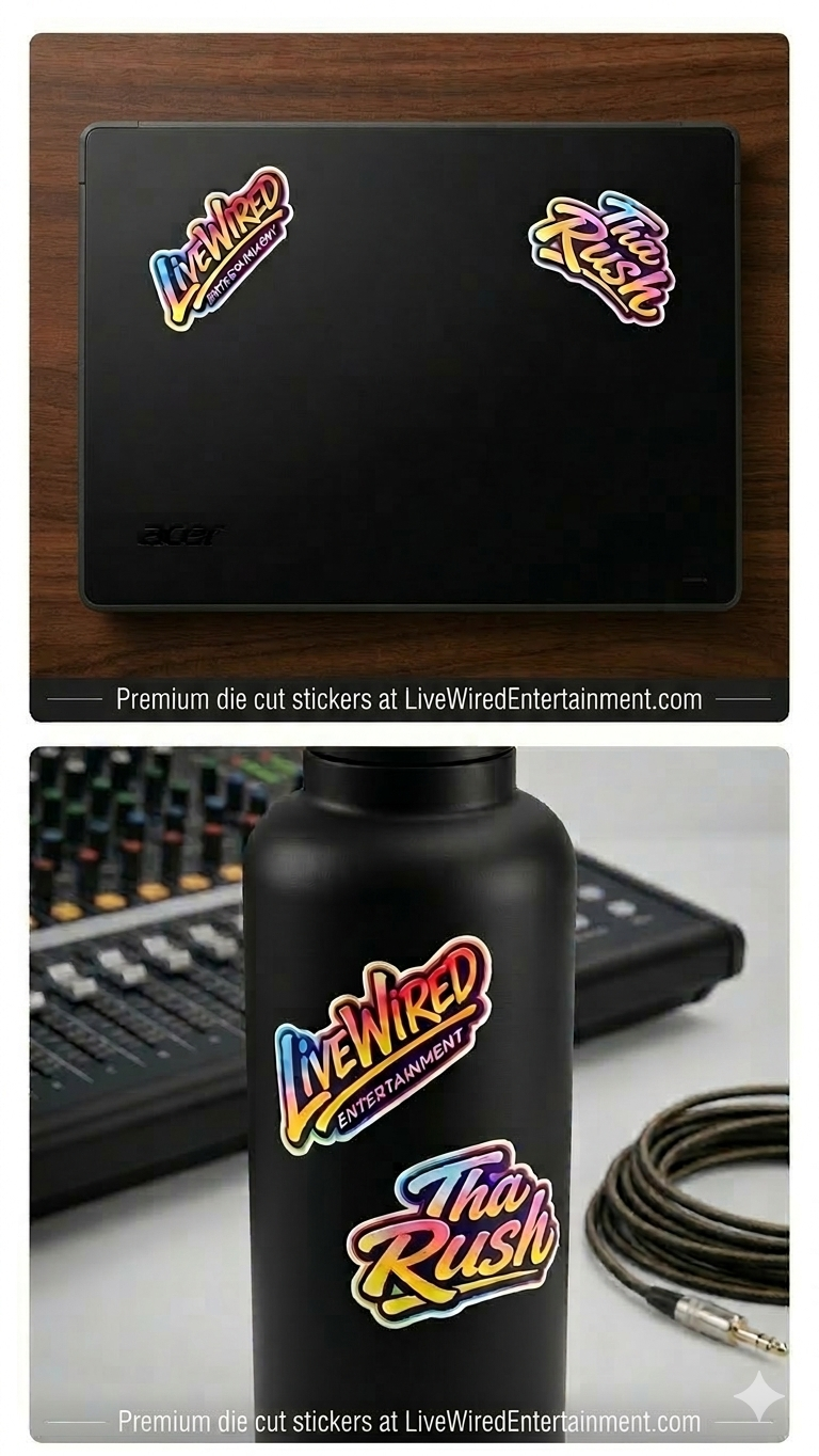 Premium die-cut stickers -Tha Rush