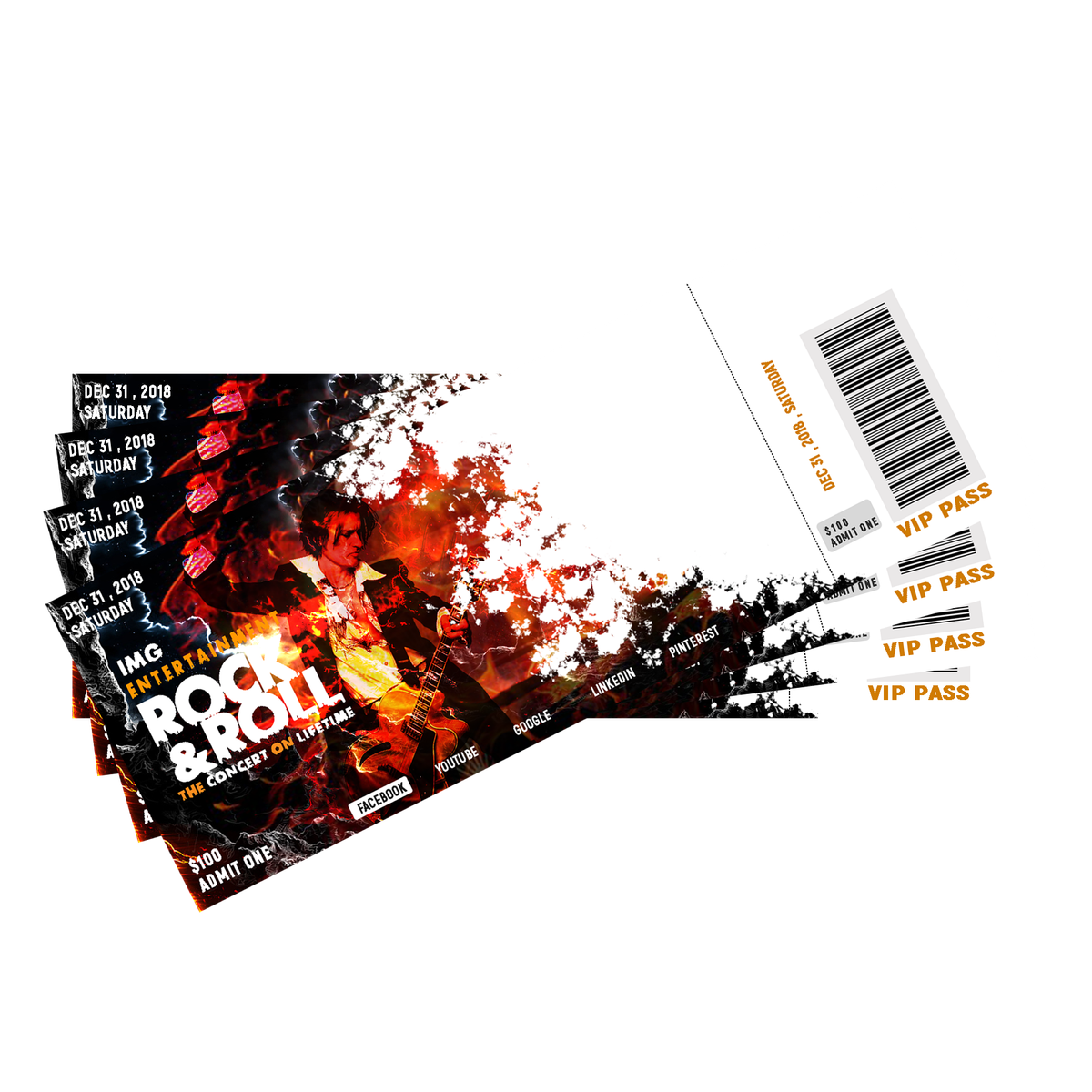 Custom Event Tickets (Sequentialy Numbered & Perforated)