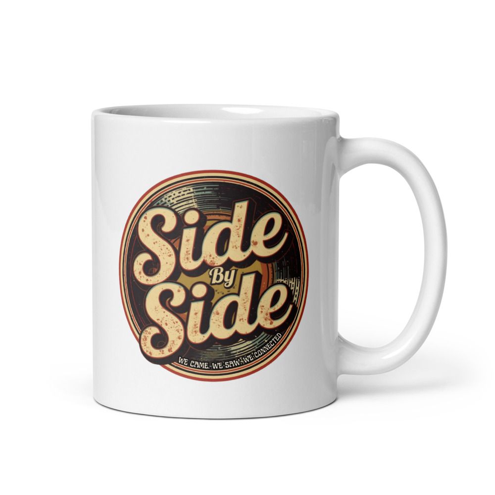 Side By Side White Glossy Mug