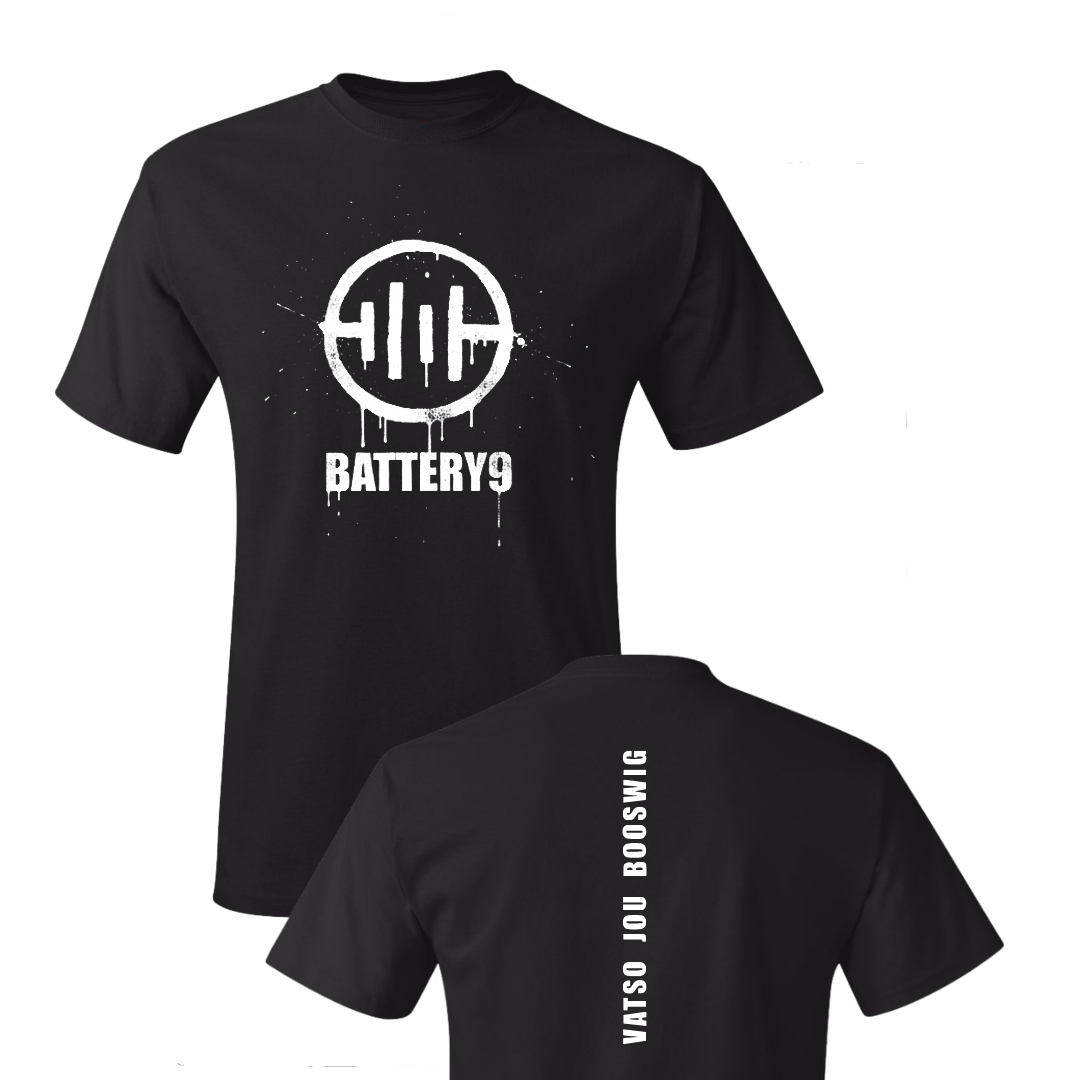 Battery 9 "Vatso Jou Booswig" Black T-shirt