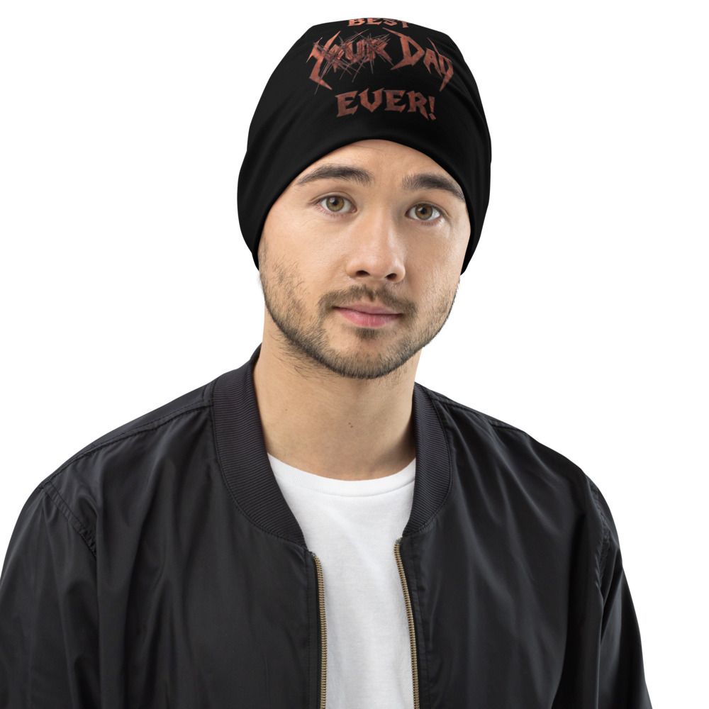 BEST DAD EVER TEXT LOGO BEANIE!