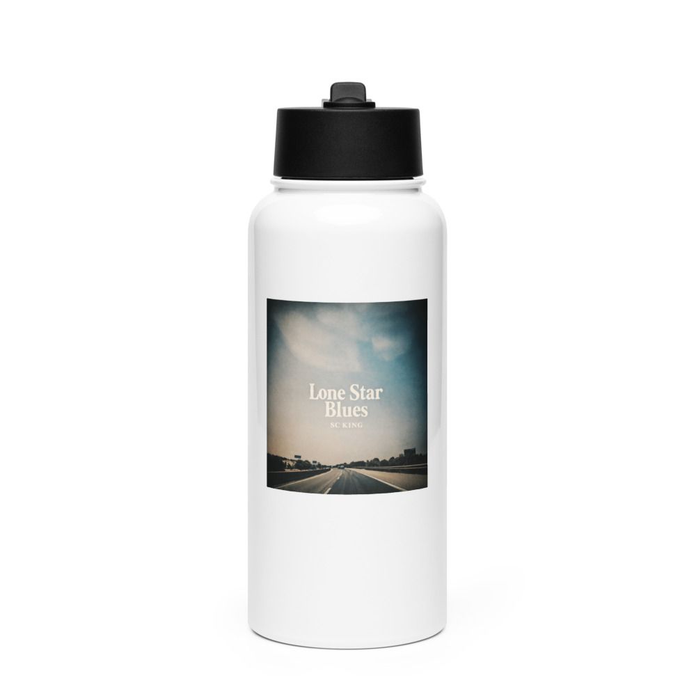 Lone Star Blues - cover art water bottle