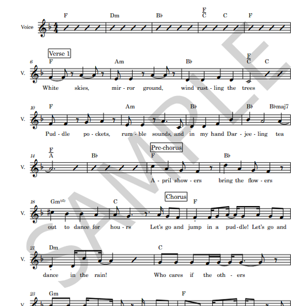 Rainy Day - Lead Sheet