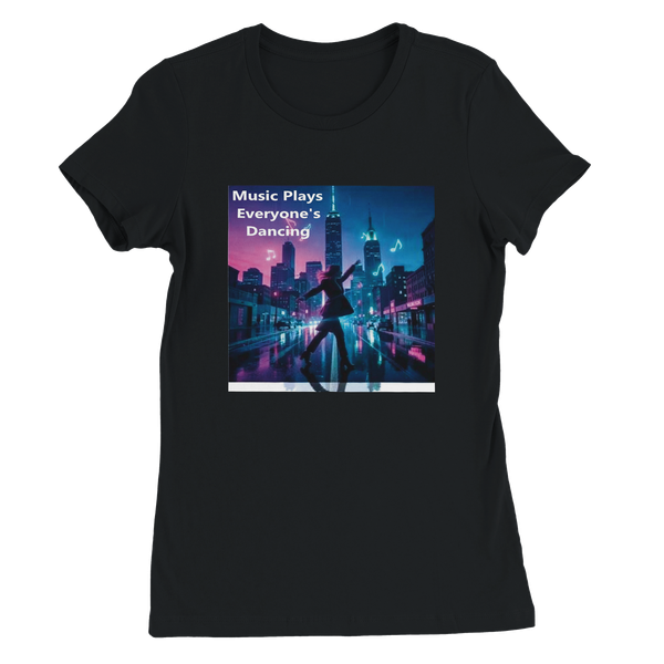 Music Plays (everyone's dancing) - Women’s Cut T-Shirt