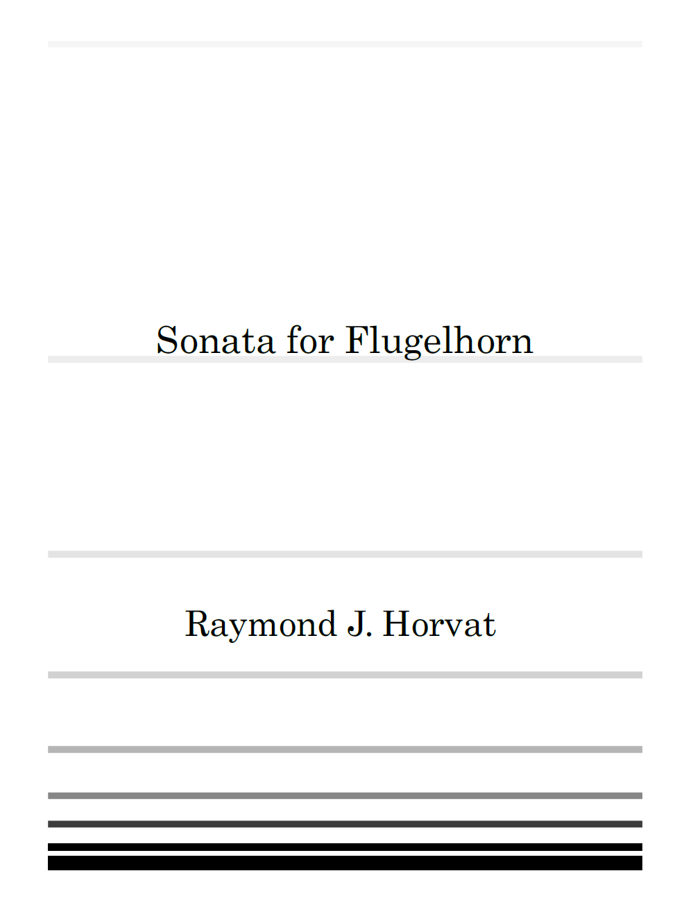 Flugelhorn Sonata
