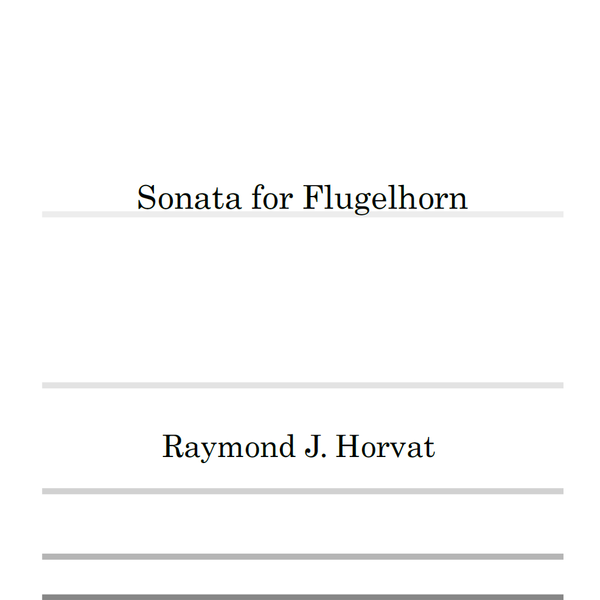 Flugelhorn Sonata
