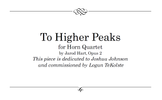 To Higher Peaks