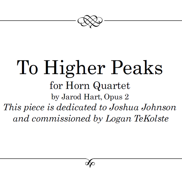 To Higher Peaks