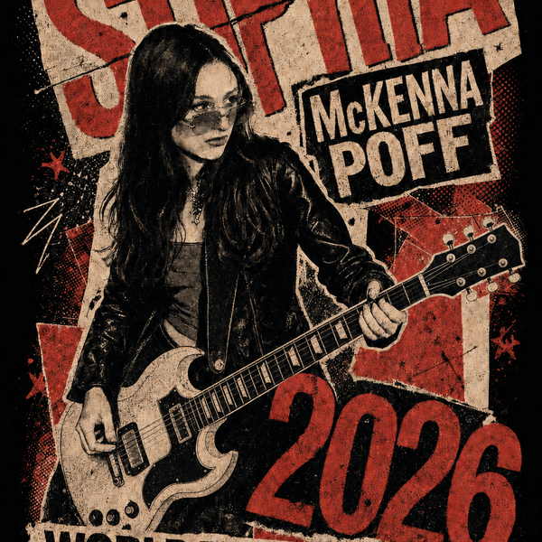 Sophia Vintage Red Poster