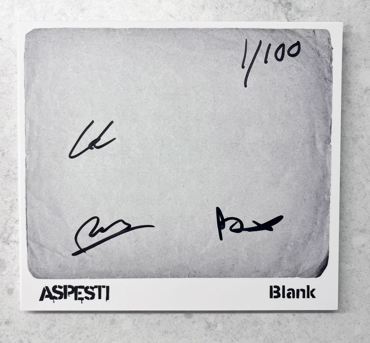 Blank - Hand-signed & Numbered CD