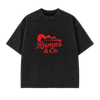 "Ramos & Co." Oversized Black Tee