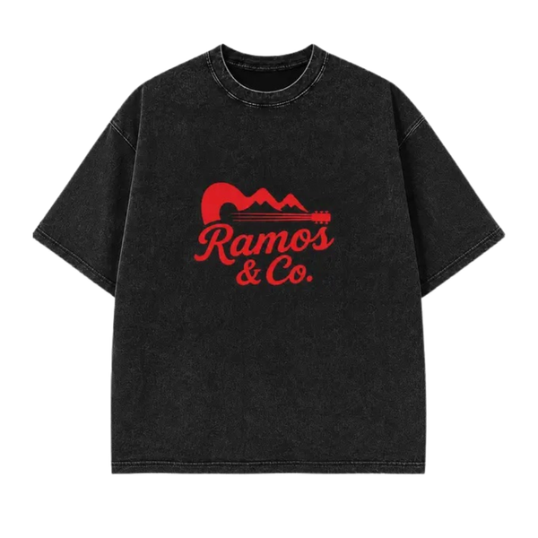 "Ramos & Co." Oversized Black Tee