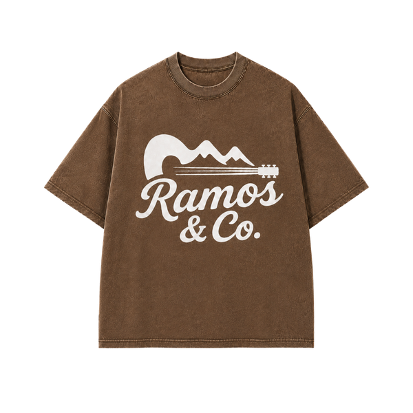 "Ramos & Co." Oversized Brown Tee