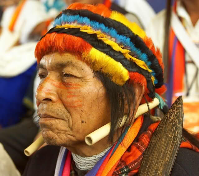 photo de Pwanchir Pitu, shaman et chef spirituel du peuple Achuar