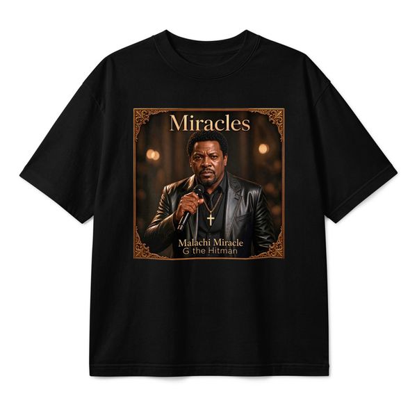 Miracles Album Tee With Tracks on the back.
